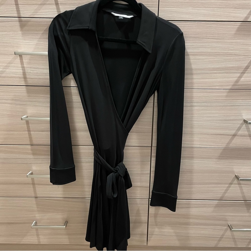 Diane von Furstenberg DVF Wrap Dress Black 4